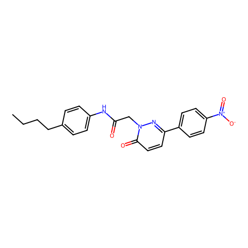 N-(4-butylphenyl)-2-[3-(4-nitrophenyl)-6-oxopyridazin-1-yl]acetamide structure