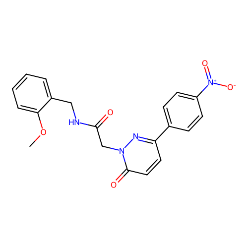 N-(2-methoxybenzyl)-2-(3-(4-nitrophenyl)-6-oxopyridazin-1(6H)-yl)acetamide structure