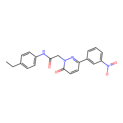 N-(4-ethylphenyl)-2-[3-(3-nitrophenyl)-6-oxopyridazin-1-yl]acetamide structure