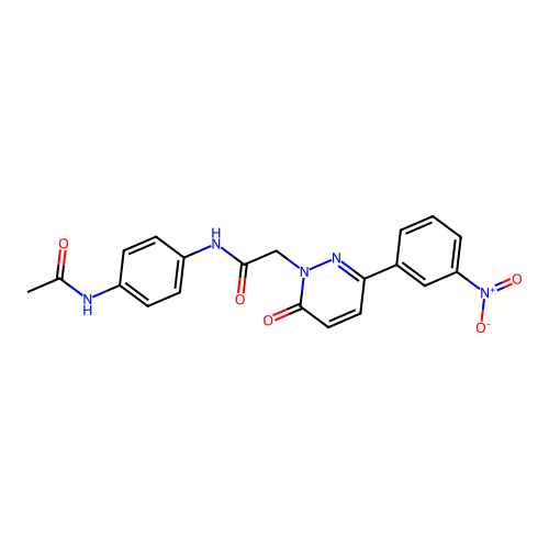 N-(4-acetamidophenyl)-2-[3-(3-nitrophenyl)-6-oxopyridazin-1-yl]acetamide structure