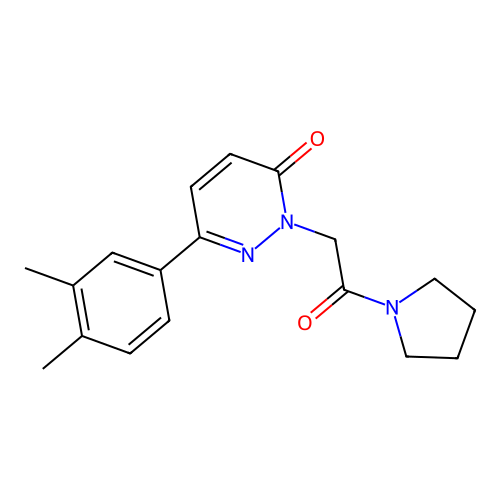 6-(3,4-Dimethylphenyl)-2-(2-oxo-2-pyrrolidin-1-ylethyl)pyridazin-3-one structure