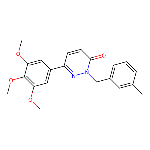 2-[(3-Methylphenyl)methyl]-6-(3,4,5-trimethoxyphenyl)pyridazin-3-one structure
