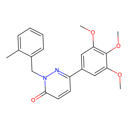 2-[(2-Methylphenyl)methyl]-6-(3,4,5-trimethoxyphenyl)pyridazin-3-one structure