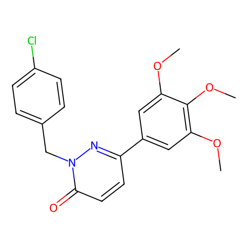 2-[(4-Chlorophenyl)methyl]-6-(3,4,5-trimethoxyphenyl)pyridazin-3-one structure
