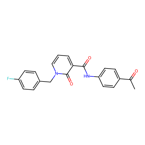 N-(4-acetylphenyl)-1-(4-fluorobenzyl)-2-oxo-1,2-dihydropyridine-3-carboxamide structure