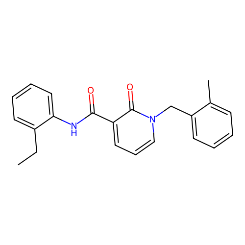 N-(2-ethylphenyl)-1-(2-methylbenzyl)-2-oxo-1,2-dihydropyridine-3-carboxamide structure