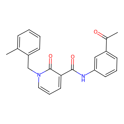 N-(3-acetylphenyl)-1-(2-methylbenzyl)-2-oxo-1,2-dihydropyridine-3-carboxamide structure