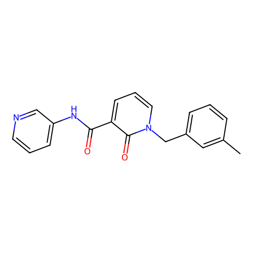 1-(3-methylbenzyl)-2-oxo-N-(pyridin-3-yl)-1,2-dihydropyridine-3-carboxamide structure