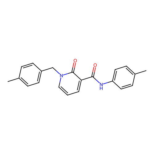 1-(4-methylbenzyl)-2-oxo-N-(p-tolyl)-1,2-dihydropyridine-3-carboxamide structure