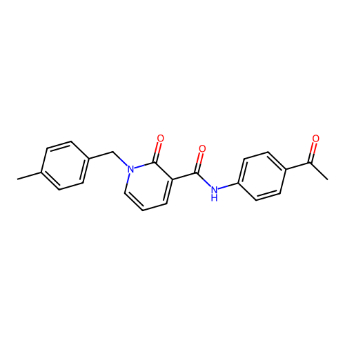 N-(4-acetylphenyl)-1-(4-methylbenzyl)-2-oxo-1,2-dihydropyridine-3-carboxamide structure