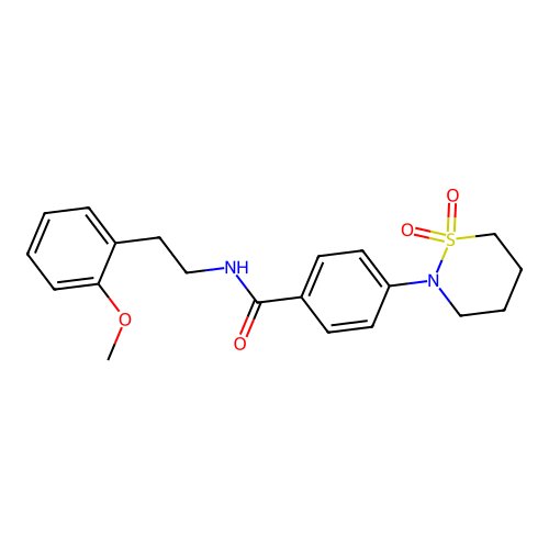 4-(1,1-dioxothiazinan-2-yl)-N-[2-(2-methoxyphenyl)ethyl]benzamide structure