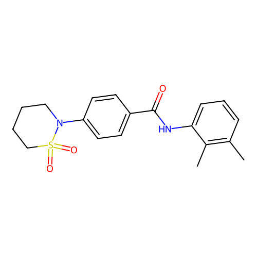 N-(2,3-dimethylphenyl)-4-(1,1-dioxothiazinan-2-yl)benzamide structure