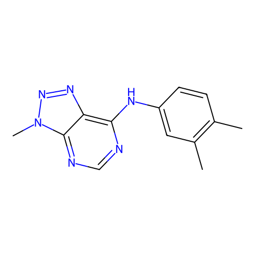 N-(3,4-dimethylphenyl)-3-methyl-3H-[1,2,3]triazolo[4,5-d]pyrimidin-7-amine structure