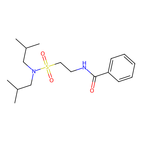 N-(2-(N,N-diisobutylsulfamoyl)ethyl)benzamide structure