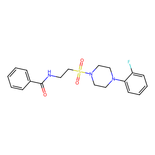 N-(2-{[4-(2-fluorophenyl)piperazin-1-yl]sulfonyl}ethyl)benzamide structure