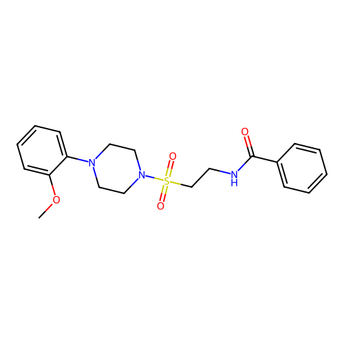 N-[2-[4-(2-methoxyphenyl)piperazin-1-yl]sulfonylethyl]benzamide structure