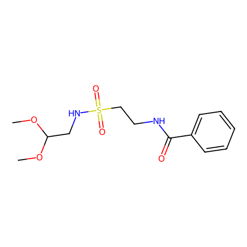 N-(2-(N-(2,2-dimethoxyethyl)sulfamoyl)ethyl)benzamide structure