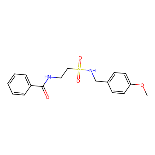 N-(2-(N-(4-methoxybenzyl)sulfamoyl)ethyl)benzamide structure