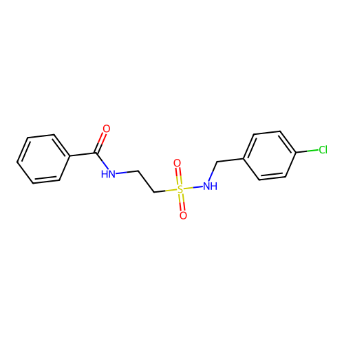 N-(2-(N-(4-chlorobenzyl)sulfamoyl)ethyl)benzamide structure