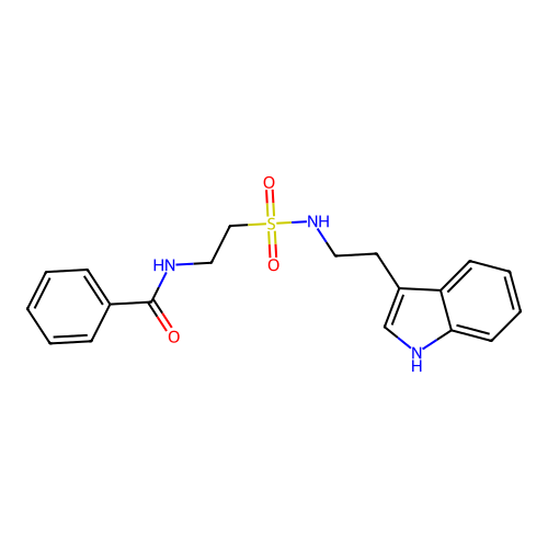 N-[2-[2-(1H-indol-3-yl)ethylsulfamoyl]ethyl]benzamide structure