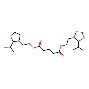 Pentanedioic acid, 1,5-bis[2-[2-(1-methylethyl)-3-oxazolidinyl]ethyl] ester structure
