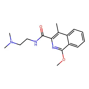 3-Isoquinolinecarboxamide, N-(2-(dimethylamino)ethyl)-1-methoxy-4-methyl- structure