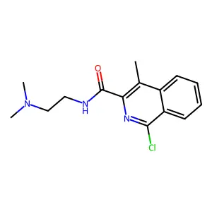 3-Isoquinolinecarboxamide, 1-chloro-N-(2-(dimethylamino)ethyl)-4-methyl- structure