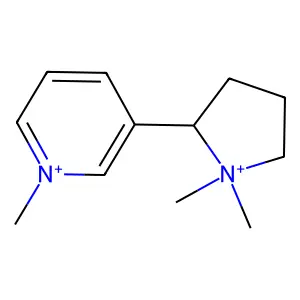 Pyridinium, 3-(1,1-dimethylpyrrolidinium-2-yl)-1-methyl- structure