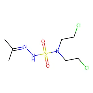 Hydrazinesulfonamide, N,N-bis(2-chloroethyl)-2-(2-propylidenyl)- structure