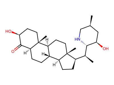16,28-Secosolanidan-4-one, 3,23-dihydroxy-, (3beta,5alpha,22alpha,23beta,25beta)- structure