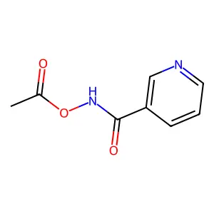 Hydroxylamine, O-acetyl-N-nicotinoyl- structure