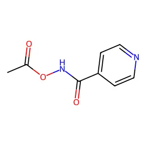 Hydroxylamine, O-acetyl-N-isonicotinoyl- structure