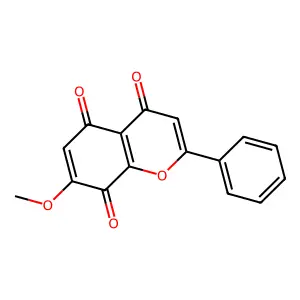 4H-1-Benzopyran-4,5,8-trione, 7-methoxy-2-phenyl- structure