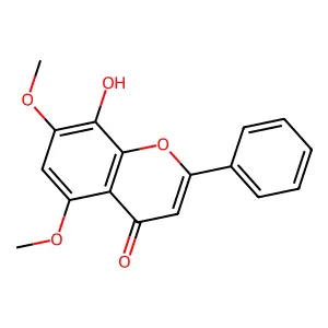 4H-1-Benzopyran-4-one, 8-hydroxy-5,7-dimethoxy-2-phenyl- structure
