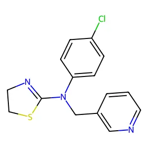 3-Pyridinemethanamine, N-(4-chlorophenyl)-N-(4,5-dihydro-2-thiazolyl)- structure