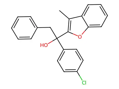 1-(4-Chlorophenyl)-1-(3-methyl-1-benzofuran-2-yl)-2-phenylethan-1-ol structure