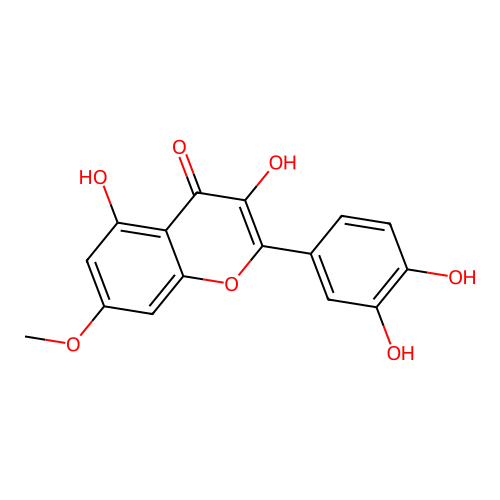 鼠李素 structure