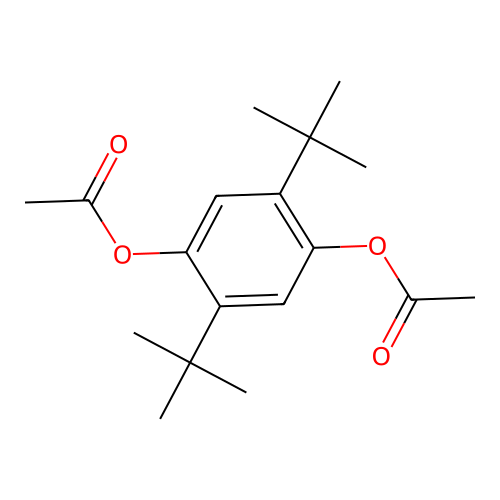 (4-Acetyloxy-2,5-ditert-butylphenyl) acetate structure