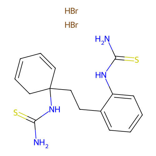 Pseudourea, 2,2'-ethylenebis(1-phenyl-2-thio-, dihydrobromide structure