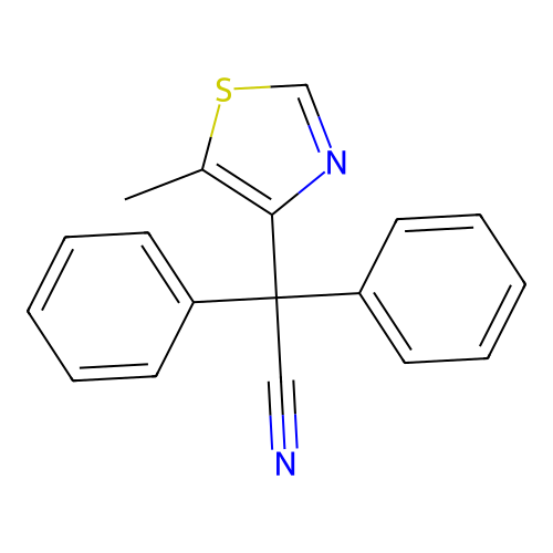 2-(5-Methyl-1,3-thiazol-4-yl)-2,2-diphenylacetonitrile structure