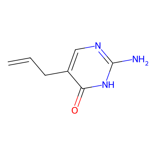 2-Amino-5-(prop-2-en-1-yl)pyrimidin-4(3H)-one structure