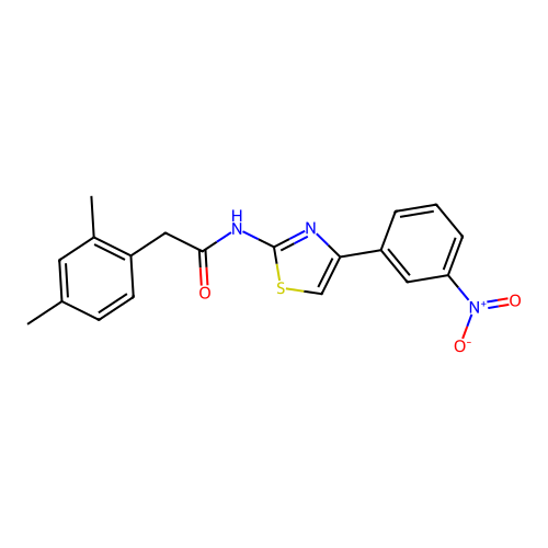 2-(2,4-dimethylphenyl)-N-(4-(3-nitrophenyl)thiazol-2-yl)acetamide structure