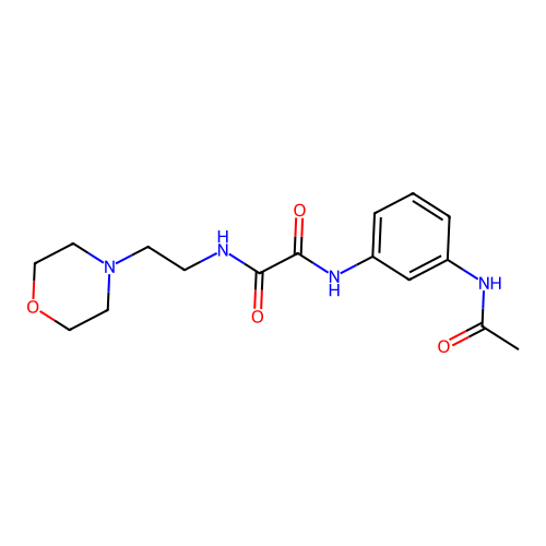 N'-(3-acetamidophenyl)-N-(2-morpholin-4-ylethyl)oxamide structure