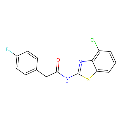 N-(4-chlorobenzo[d]thiazol-2-yl)-2-(4-fluorophenyl)acetamide structure