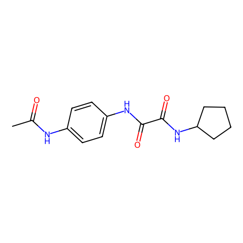 N1-(4-acetamidophenyl)-N2-cyclopentyloxalamide structure