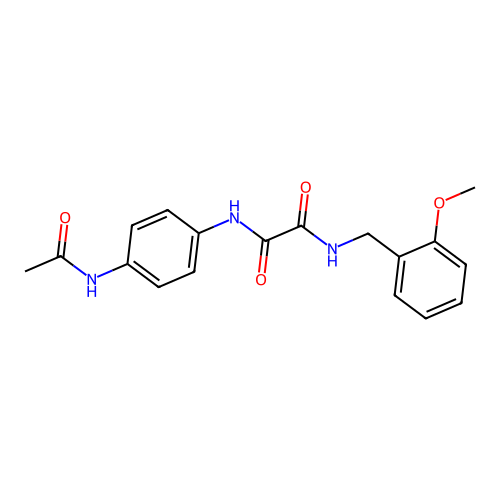 N1-(4-acetamidophenyl)-N2-(2-methoxybenzyl)oxalamide structure
