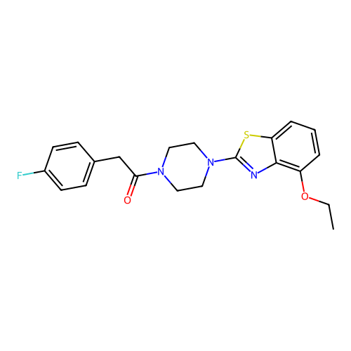 1-(4-(4-Ethoxybenzo[d]thiazol-2-yl)piperazin-1-yl)-2-(4-fluorophenyl)ethanone structure