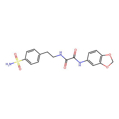 N1-(benzo[d][1,3]dioxol-5-yl)-N2-(4-sulfamoylphenethyl)oxalamide structure