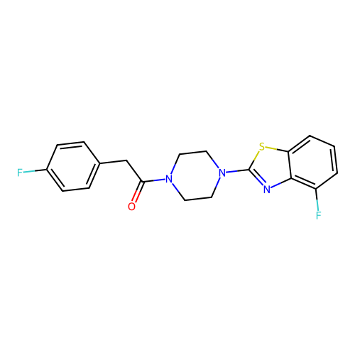 1-(4-(4-Fluorobenzo[d]thiazol-2-yl)piperazin-1-yl)-2-(4-fluorophenyl)ethanone structure