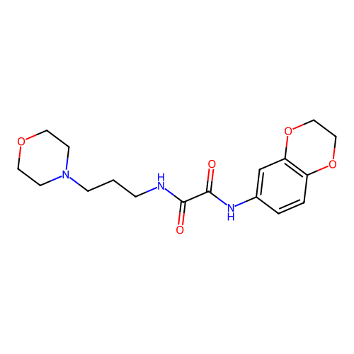 N1-(2,3-dihydrobenzo[b][1,4]dioxin-6-yl)-N2-(3-morpholinopropyl)oxalamide structure